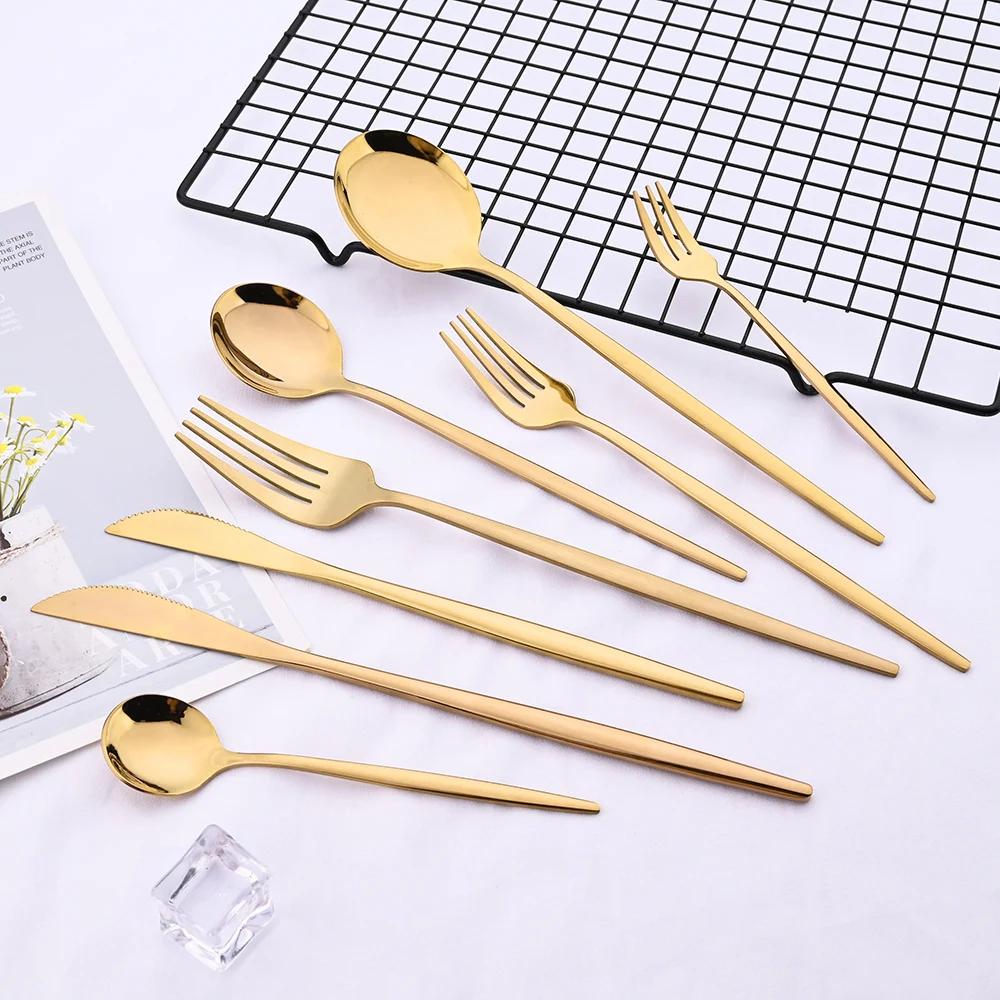 Набор из 6 десертных вилок из зеркальной нержавеющей стали, столовые приборы, черное столовое серебро, кухонные столовые приборы в западном стиле, столовые приборы для ресторана, вилки