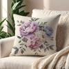 Purple Peony Flower cushion cover For Pillow Printing Sofa Decoration Home Car Room Coffee Shop Office Nordic Simplicity
