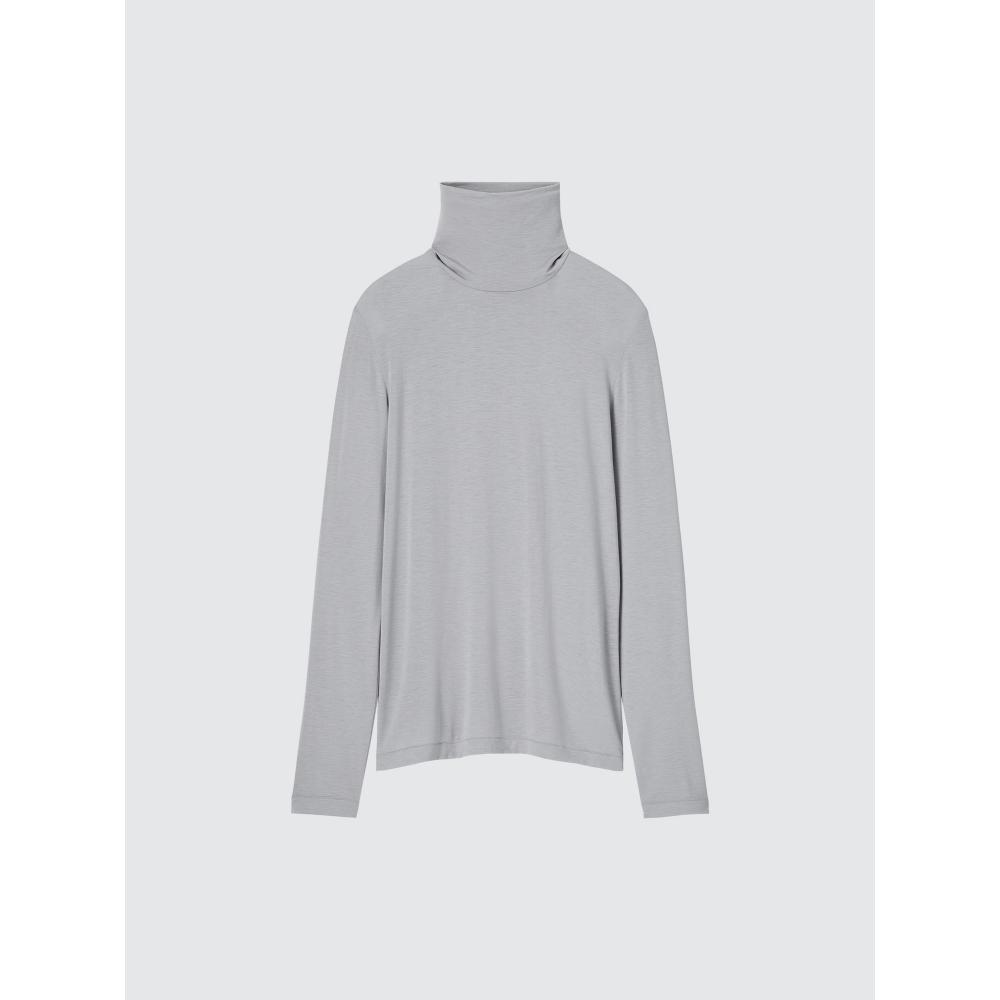 Uniqlo Футболка с высоким воротом HeaTTech Ultra LighT с длинным рукавом 