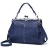 New Women's Handbag Hand-held Single Shoulder Diagonal Cross Bag Women's Handbag Clip Bag Retro Large Bag