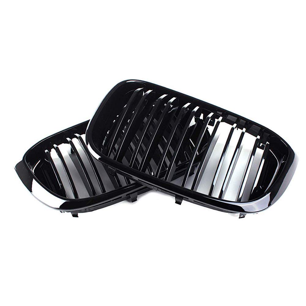 Zealhot Front Kidney Grille Set for BMW X3 Series and X4 Series G08 G01, G02, (2018-IN) (Glossy)