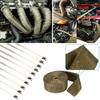 10M Motorcycle Exhaust Systems Accessories Titanium Heat Exhaust ulating Downpipe Manifold RAP WRAP 10 Ties 30CM