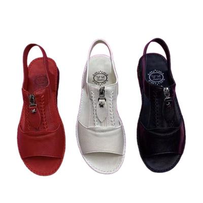 Весенняя и летняя обувь больших размеров с круглым носком и толстой подошвой, легкие и удобные сандалии с мягкой подошвой, повседневная женская обувь