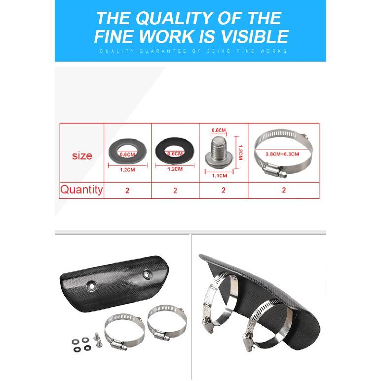 Motorcycle Exhaust Carbon Fiber Protector Heat Shield BMW S1000RR 10-20 Muffler Cover Middle Pipe Connection