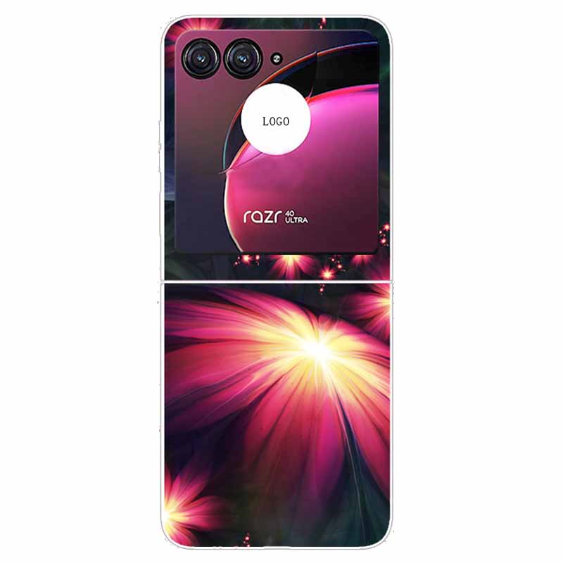 Для Moto Razr40 Ultra Чехол Пластиковый Жесткий Окрашенный Собака Космос Прозрачные Чехлы для Motorola Razr 40 Ultra Razr+ Razr4 PC Чехлы
