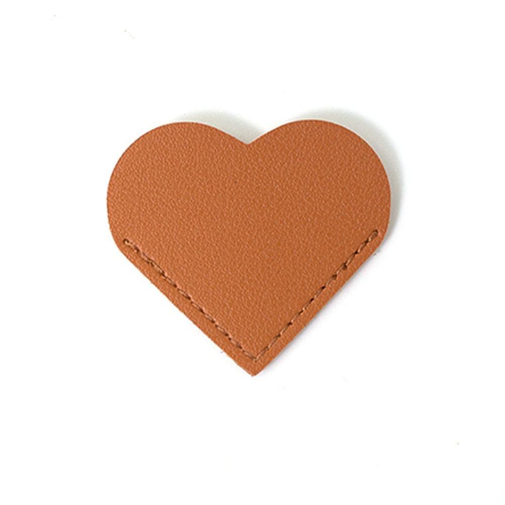 Heart-shaped Leather Bookmark Vintage Book Page Marker Portable Corner Page Marker Books