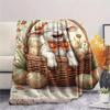 1Pc Basketsanimals Print Flannel Blanket, High quality Comfortable for All Seasons, Home Decor, Warmth and Comfort, Perfect for Christmas Gifts