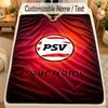 Flannel BlanketPSV Eindhoven FC Custom Name Text Personalized Soft Warm Throw Blanket Home Decor Gift