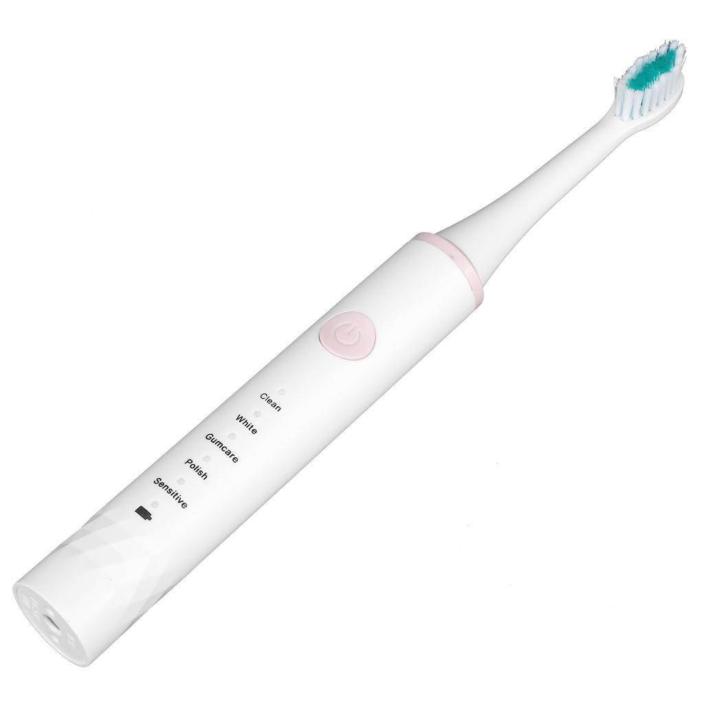 USB Charging Waterproof Electric Toothbrush Intelligent 5 Modes Ultrasonic Vibrating Soft