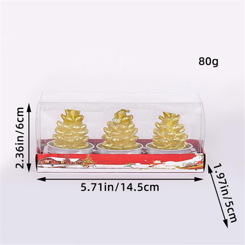 Christmas Candles With Santa Claus Christmas Tree Snowman For Home Decoration Christmas Gifts Christmas Ornaments Cute Design