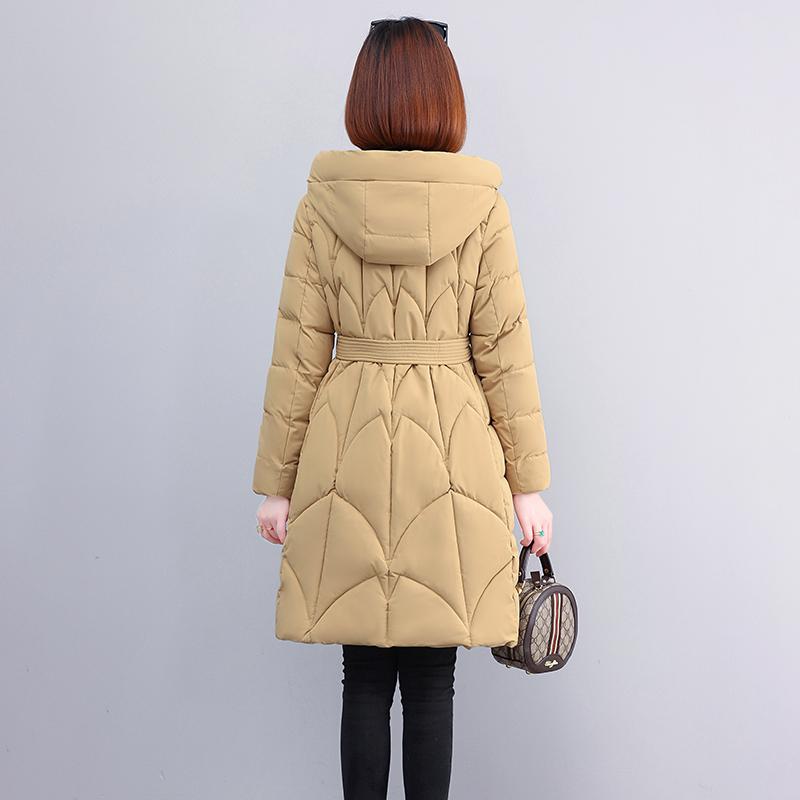 Зимние женские длинные парки с капюшоном, новинка 2023 года, плотное теплое хлопковое стеганое пальто с зимней курткой Beit для женской одежды