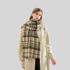 Christmas New 2025 Golden Silk Red Plaid Scarf Autumn and Winter Atmosphere Premium Warm Shawl Scarf