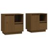 VidaXL Bedside Tables 2pcs Honey Brown 50x34x50cm Solid Pine Wood 814486