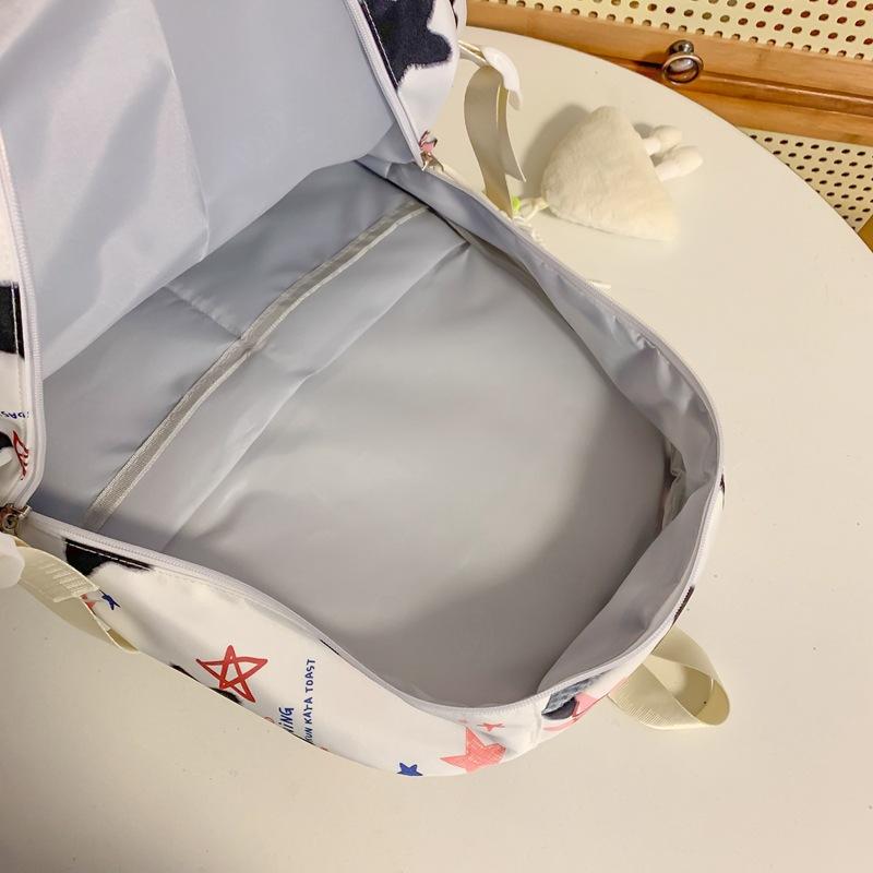 Рюкзак школьный для учеников средней и старшей школы, большая вместимость, с персонализированным принтом в виде сердечек, для путешествий и активного отдыха