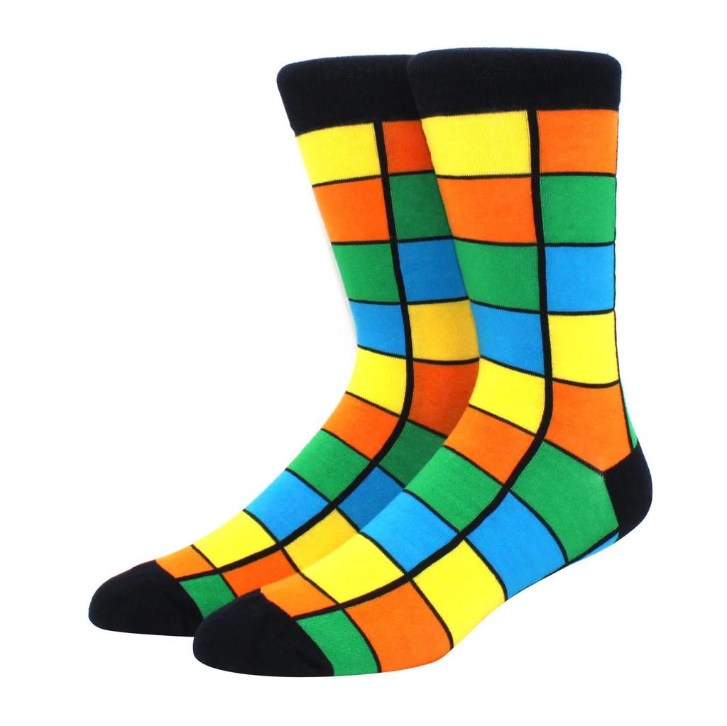 Большие размеры Новые модные носки Happy Funny Couple с забавным персонализированным мультяшным жаккардом Длинные хлопковые носки-трубы