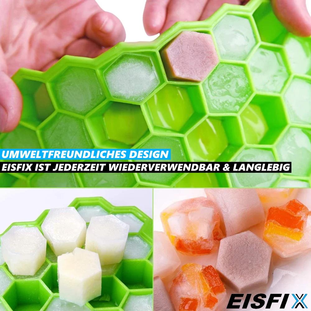 EISFIX 2x Ice Cube Mold Silicone Ice Cube Maker Ice Ball Mold Ice Cube Container