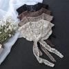 Кружевной вязаный крючком ажурный фальшивый воротник женский шаль декоративный фальшивый воротник женская одежда аксессуары съемный воротник