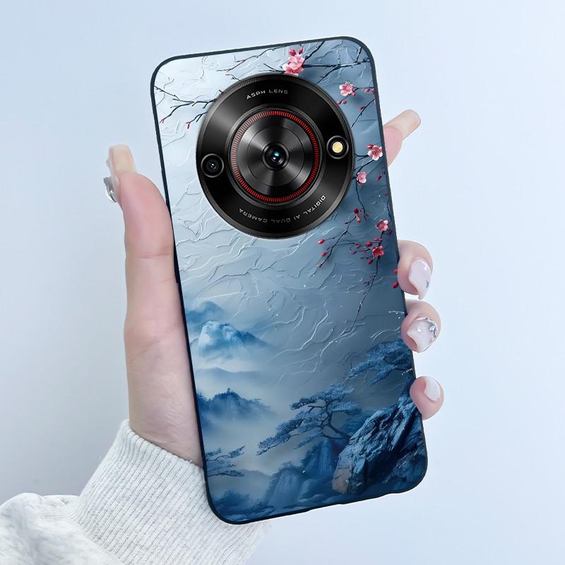 Милый Мультяшный Чехол Для ZTE Blade A75 5G/Nubia Focus 5G/Nubia Calf 5G Печатный Корпус Защитная Крышка Мягкий Силикон Черный Корпус