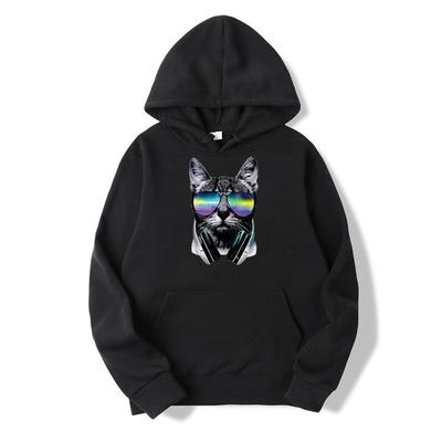 Tideway Cat Print Новый свитер с капюшоном, мужской весенний свободный топ с длинными рукавами в ленивом стиле