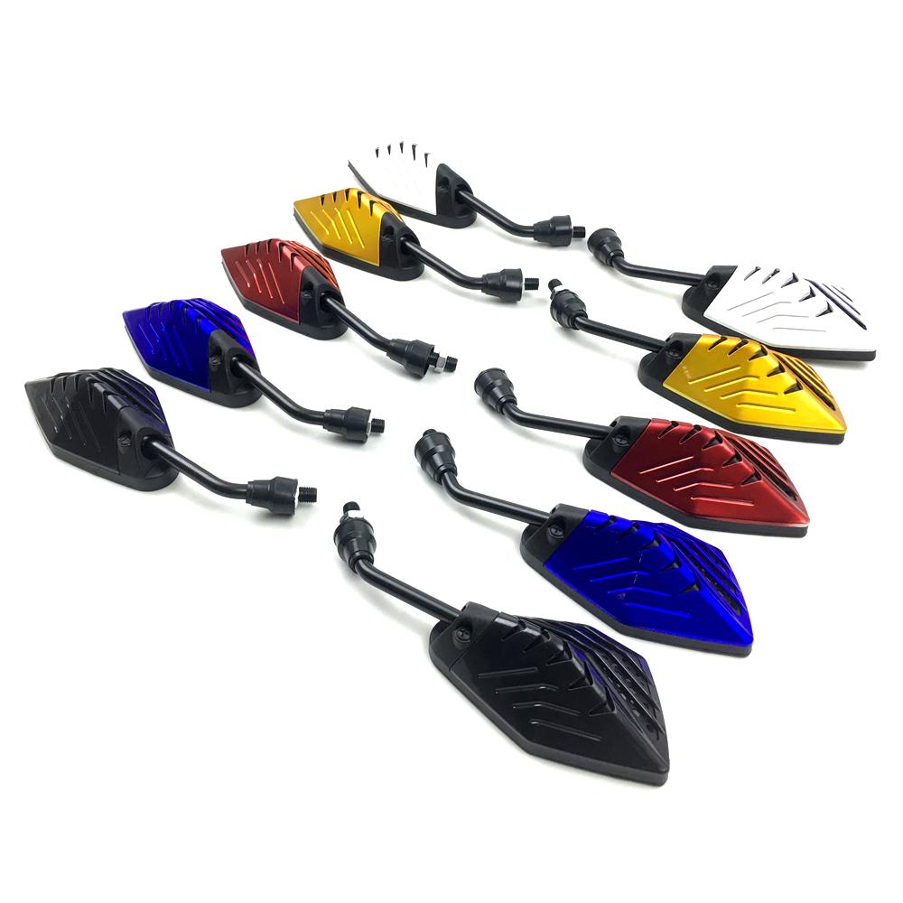 1 пара универсальных зеркал заднего вида для мотоцикла 10 мм, зеркало заднего вида на руль мотоцикла для скутера Honda Suzuki Yamaha