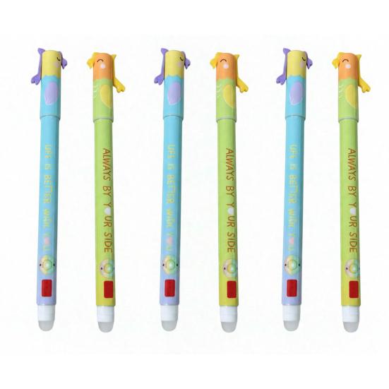 Набор стираемых ручек ко Дню святого Валентина Милая черная гелевая ручка 0,7 мм для детей, студентов, учителей Подарки на классную вечеринку