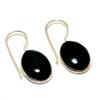 Ювелирные серьги ручной работы с черным ониксом 925 пробы, посеребренные, 1,51 дюйма