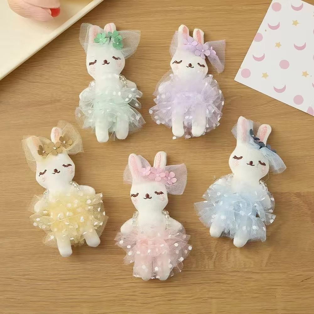 Handmade Bunny Plush Brooch Stuffed Animal Cartoon Doll Pin Hair Clip Accessories