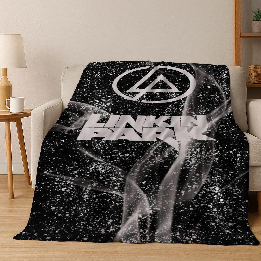 Классическое одеяло из фланели с логотипом L-Linkin Park, арт рок-группы, уютное мягкое покрывало для дома, спальни, кровати, дивана, пикника, подарок для ребенка