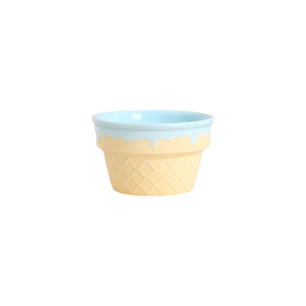 Ice Cream Shaped Ceramic Yogurt Bowl Cream Colored Dining Plate Minimalist Breakfast Plate Cafe