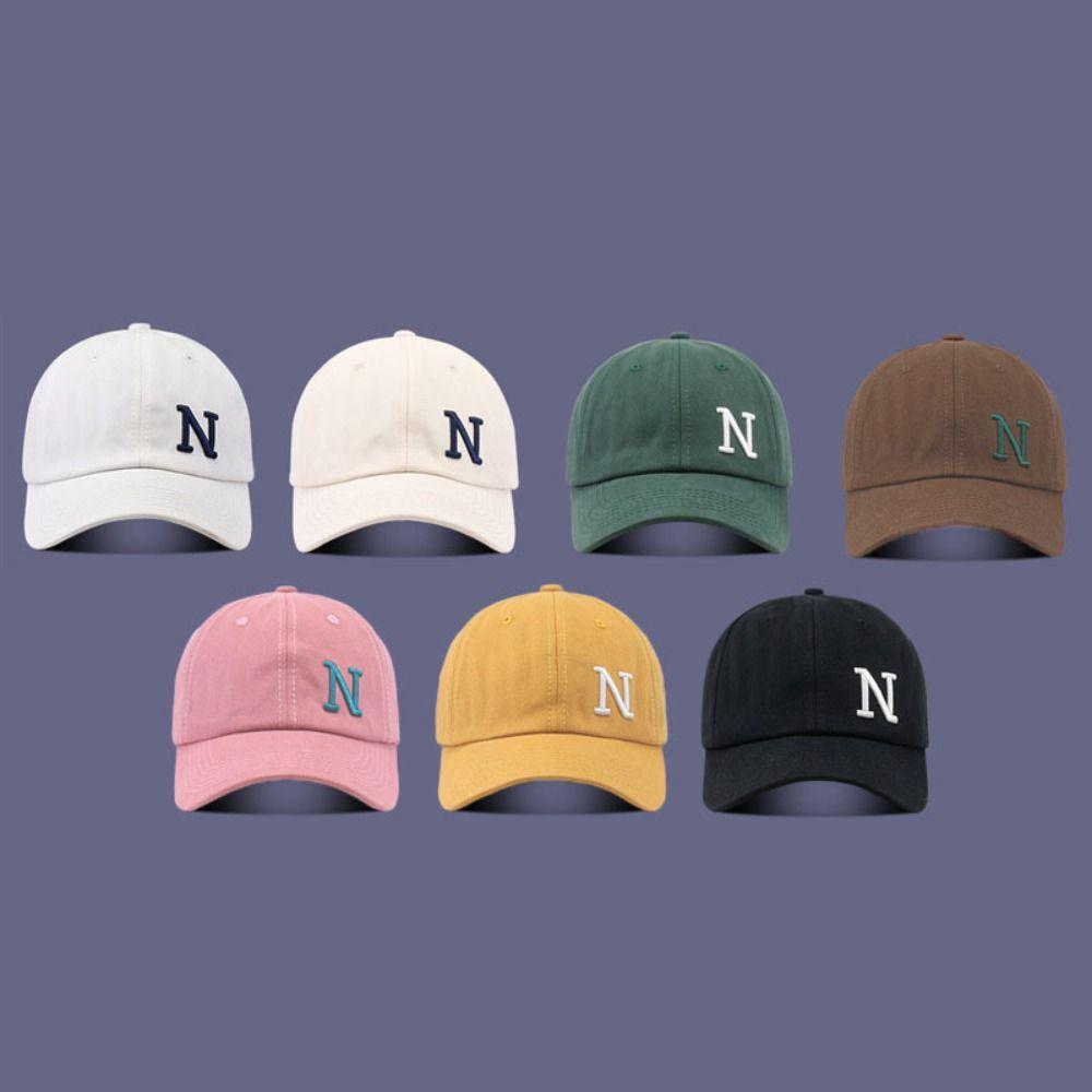 N Letter Embroidery Sun Hat Adjustable Visor Cap New Baseball Cap  Outdoor