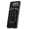 Witch And Cat Colorful Cute Cover Phone Case For Samsung Galaxy Z Flip 7 6 5 4 3 5G Flip7 Flip6 Flip5 Flip4 Flip3 Black Fundas S