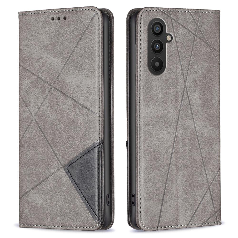 Для Samsung Galaxy A24 4G (162,1 х 77,6 х 8,3 мм) Чехол для телефона из ПУ кожи, держатель для карт, сращивание, тисненый узор, подставка для телефона