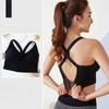 Женский беспроводной спортивный бюстгальтер с высокой поддержкой - Удобный, дышащий, противоударный со съемными вкладышами и дизайном спинки крест-накрест