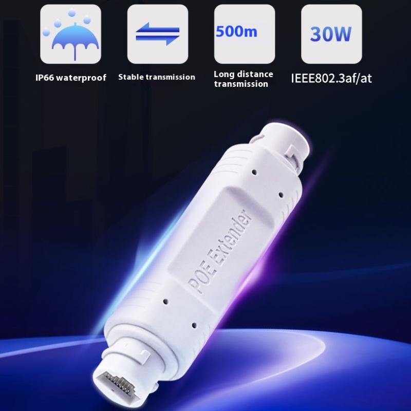 1 шт. Водонепроницаемый удлинитель PoE, адаптер-инжектор PoE, удлинитель/репитер Ieee802.3At/Af, Plug&Play для PoE-коммутатора, NVR, IP-камеры