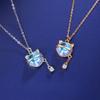 Moonlight Cat Necklace Female Niche Exquisite Temperament Versatile Moonlight Stone High-end Design Pendant Female