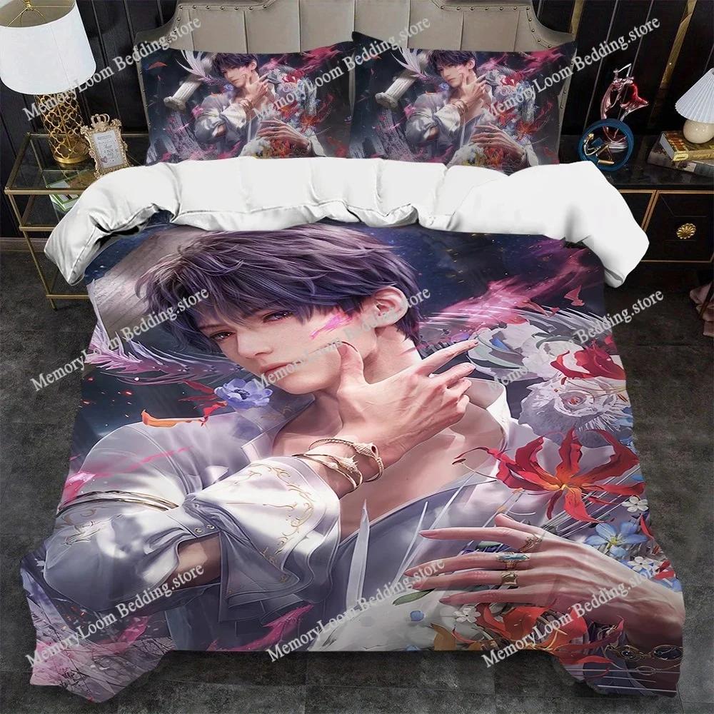 Hot Game Love and D-Deepspace Caleb Duvet Cover Set Bedding Soft Laundry Cotton Bed Four Seasons Student Dormitory Home Textile