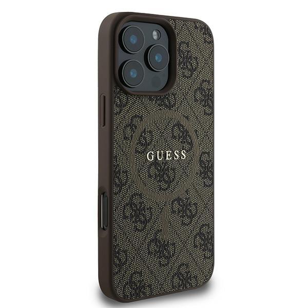 Etui do iPhone 16 Pro Guess MagSafe Classic Logo Brown