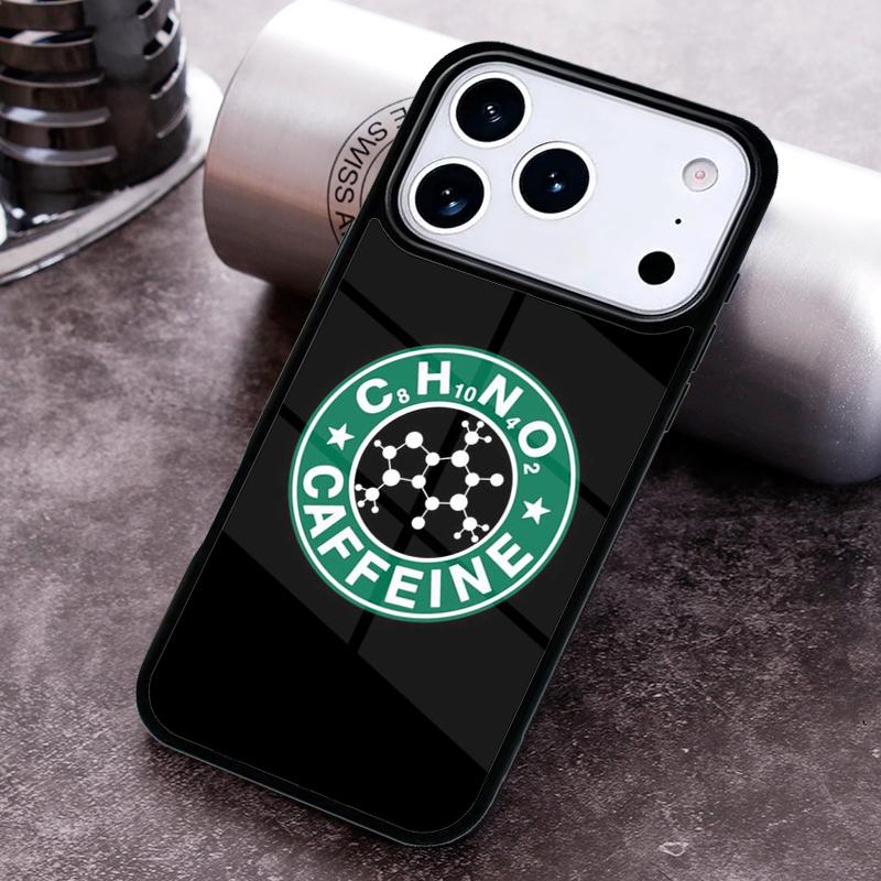 Наука Химия Кофеин Чехол для телефона Для iPhone 17,16e,15,14,13,12,11,Mini,Pro,MAX Мягкий силиконовый чехол