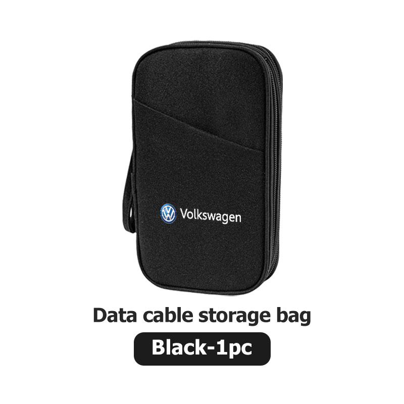 VFHJQ1 Electronic Organizer Shockproof USB Cable Charger U Disk Case For Volkswagen VW Scirocco Jetta Beetle Golf 4 5 6 Passat Polo B5