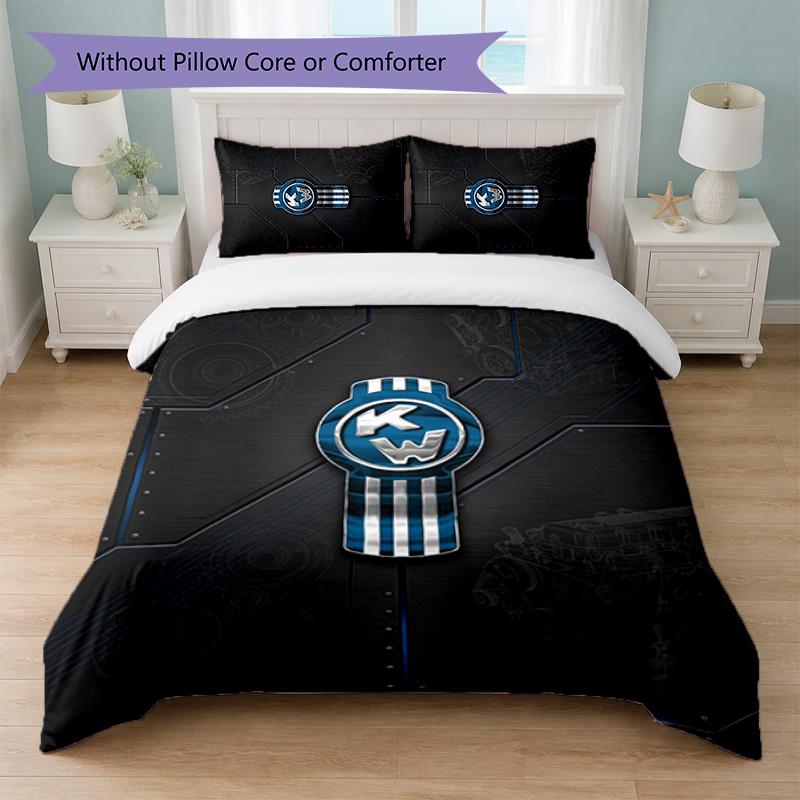 Kenworth Print 3Pcs Bedding Set Duvet Cover With Two Pillowcases Soft Bed Linen For Household Bedroom