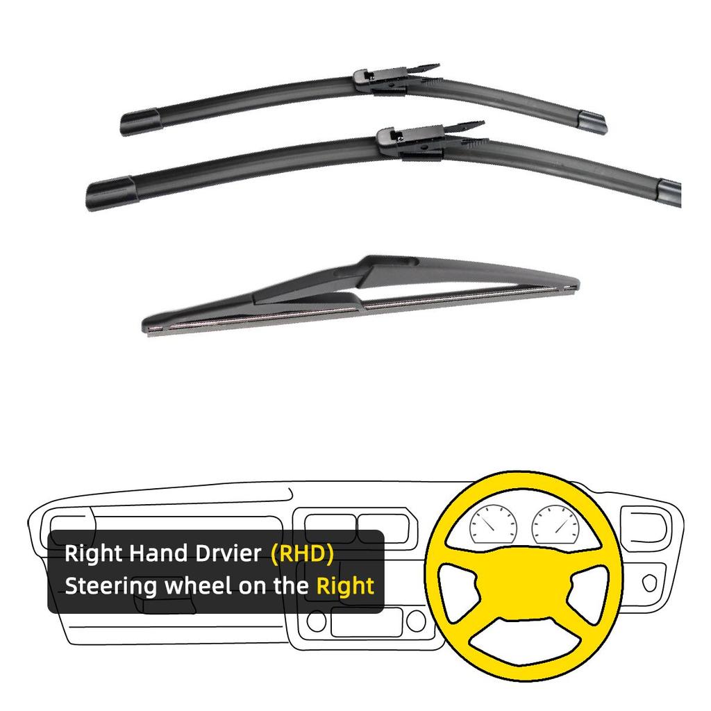 3 шт. для Benz M ML Class W164 2006-2015 28 "21" 12 "передние и задние щетки стеклоочистителя лобовое стекло резак для окон аксессуары 2011 2012 2013 2014 2015