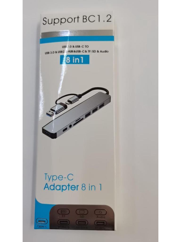 Концентратор USB Type-C 8-в-1 с многоэкранным дисплеем и высокоскоростной передачей данных