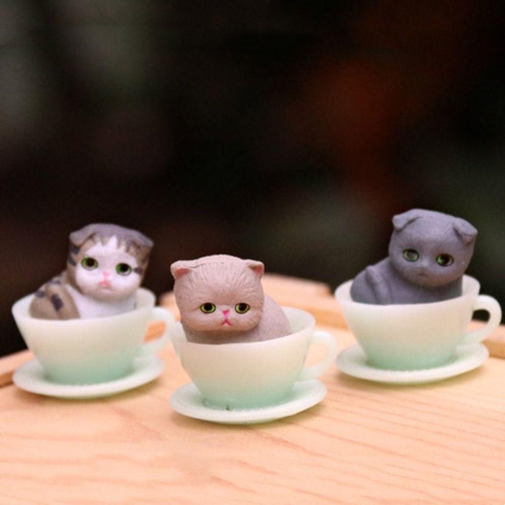 Gashapon Toys Dog Cat Figurines Puppy Kitten Miniature Dog Ornaments Home Decoration
