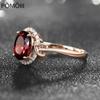 Women's 18K Rose Gold Plated Ring Ruby Ring Engagement Wedding Gift Jewelry
