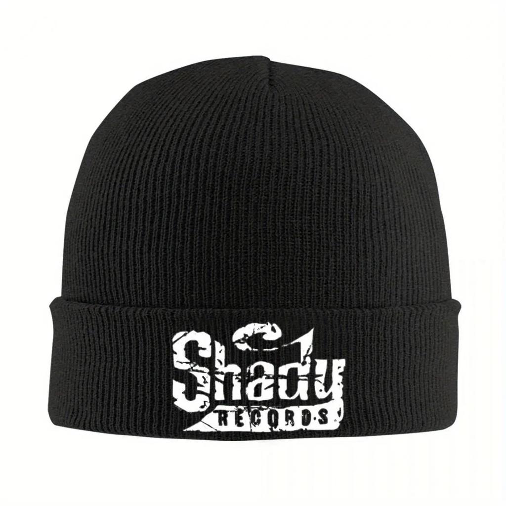 Новая коллекция Shady Records Шапки-бини Eminem Для женщин Унисекс Шапка Осенняя Зимняя Шапка Акрил Хип-хоп Музыкальный Альбом Вязаная крючком