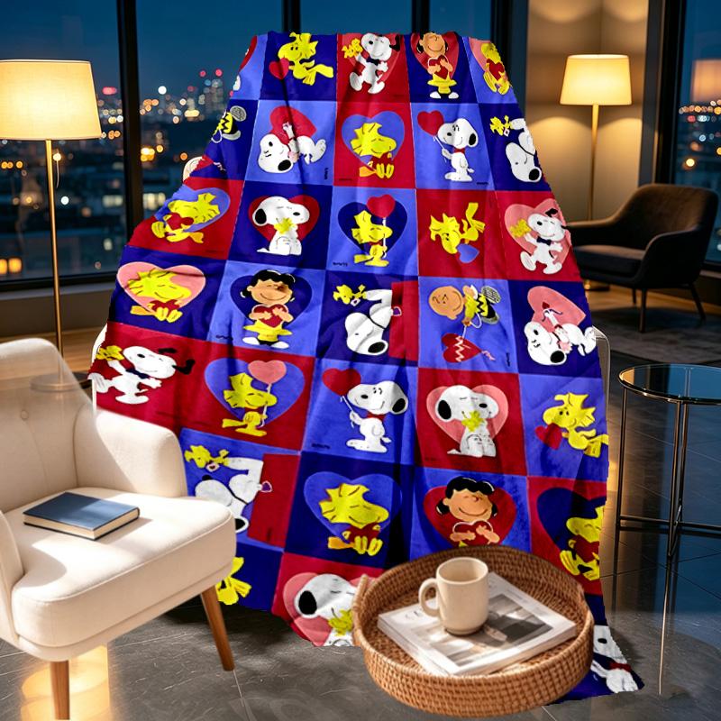 Snoopy Print Blanket - Soft & Comfortable, for Bedroom, Travel, Sofa, Home Decoration - Birthday Christmas Gift for Friend