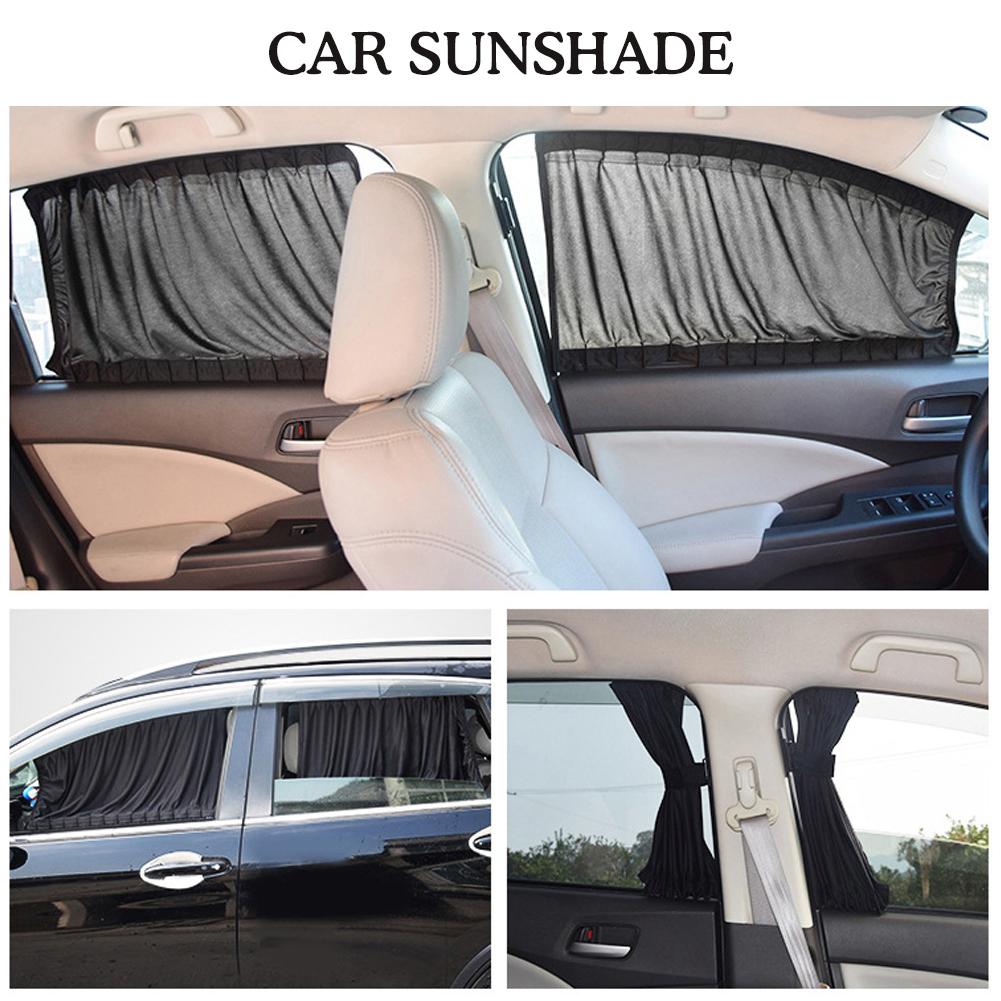 2 шт. 50 см автомобильный солнцезащитный козырек боковое окно занавеска авто складная УФ-защита аксессуары черная чистая ткань авто аксессуары