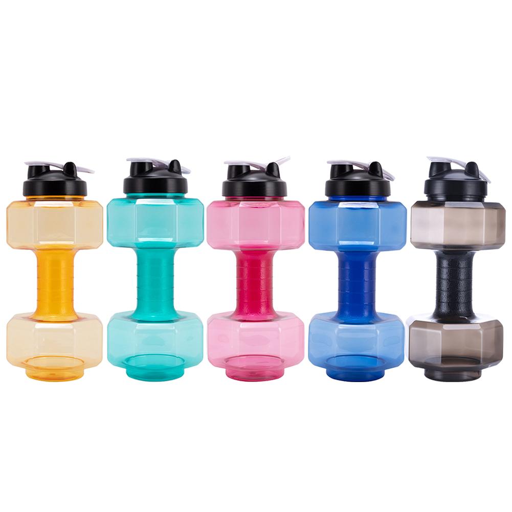 3600ml Dumbbell Kettle Multifunctional Gym Sports PET Dumbbell Shaped Kettle Outdoor Fitness Cycling Camping Cold Water Bottle