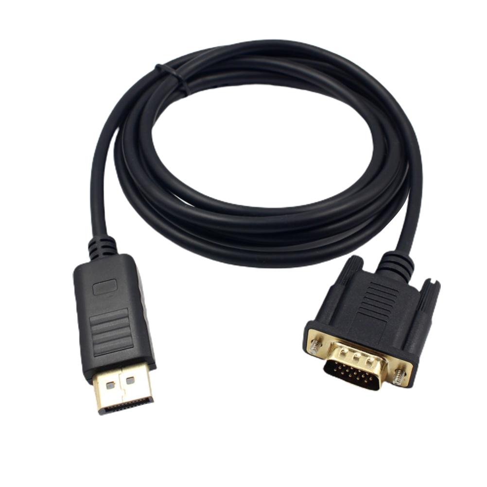 1,8 м кабель-адаптер DP на VGA для компьютера, ноутбука, разъём DisplayPort, позолоченный конвертер