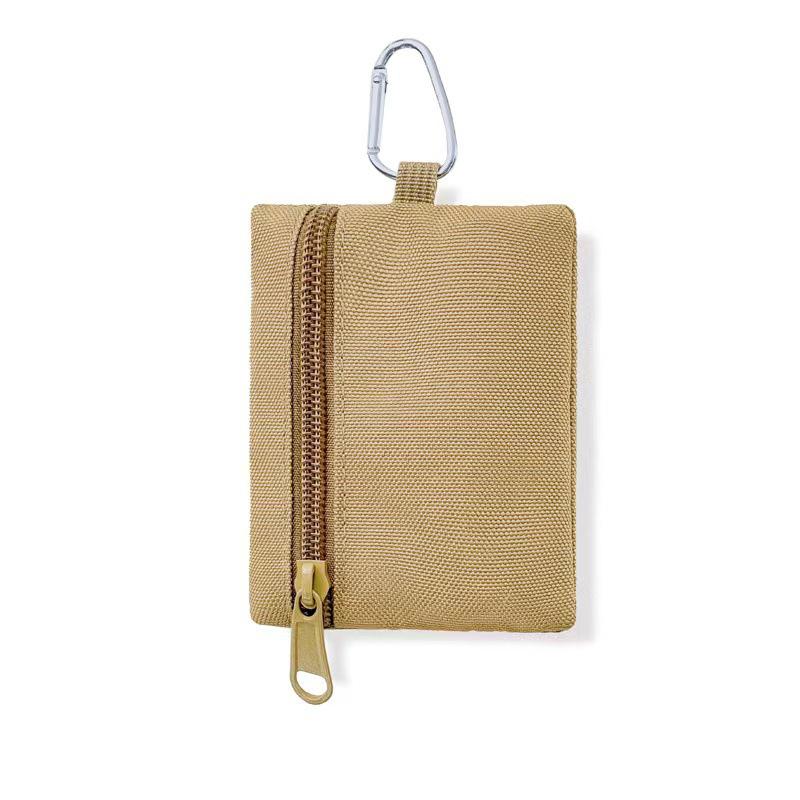 Outdoor Tactical Mini Coin & Key Canvas Pouch with Zipper